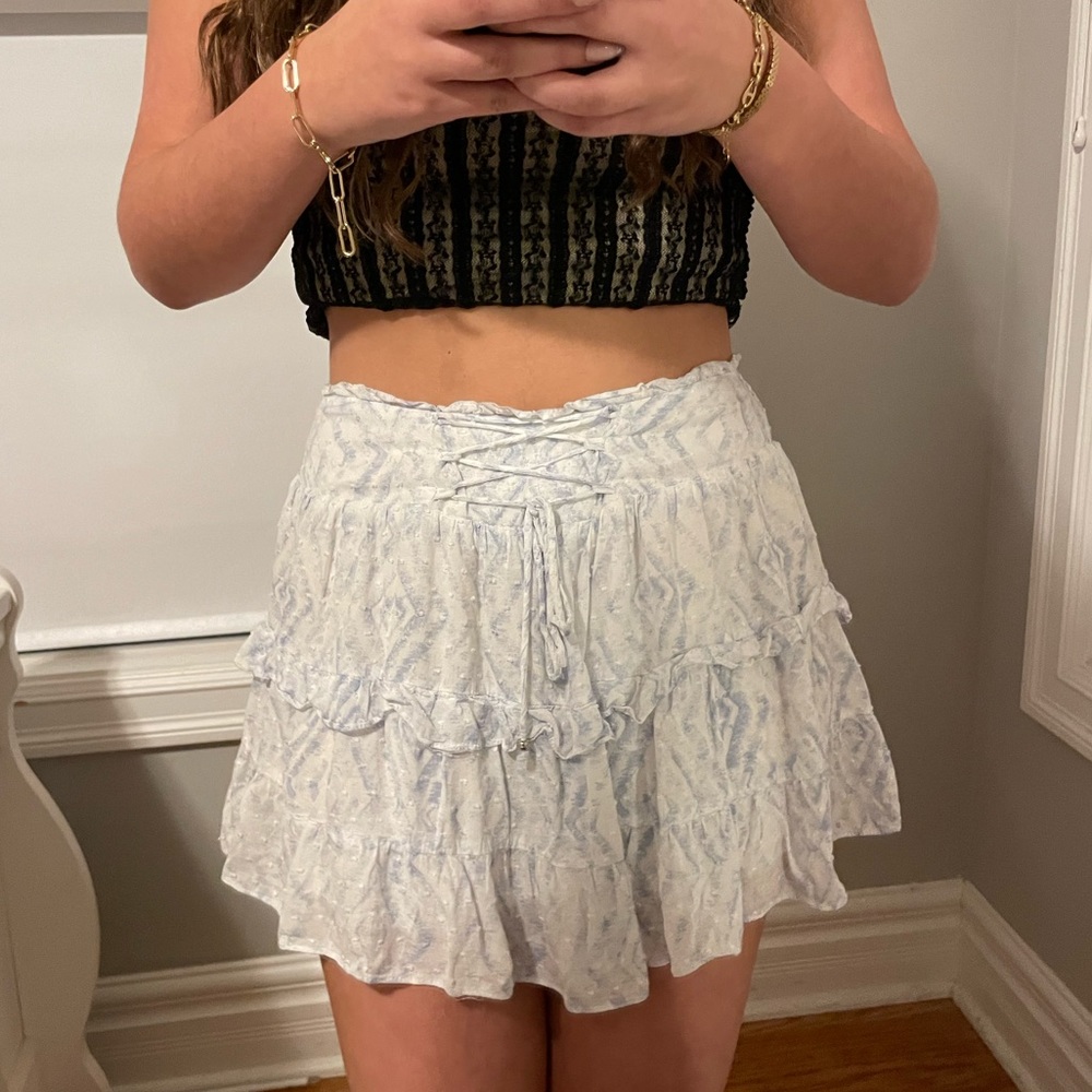 flowy mini skirt